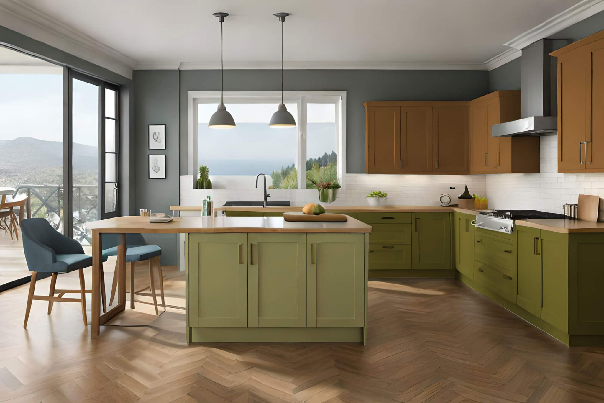 Two-tone kitchen design
